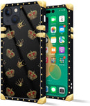 iPhone 14 Plus Case, Gold Chain Leopard Print Corner Back Cover Case 6.7 Inch