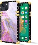 iPhone 14 Plus Case, Gold Chain Leopard Print Corner Back Cover Case 6.7 Inch