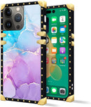 iPhone 14 Plus Case, Gold Chain Leopard Print Corner Back Cover Case 6.7 Inch