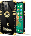 iPhone 14 Plus Case, Gold Chain Leopard Print Corner Back Cover Case 6.7 Inch