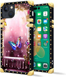 iPhone 14 Plus Case, Gold Chain Leopard Print Corner Back Cover Case 6.7 Inch - Gorilla Cases