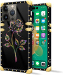 iPhone 14 Plus Case, Gold Chain Leopard Print Corner Back Cover Case 6.7 Inch