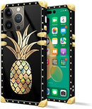 iPhone 14 Plus Case, Gold Chain Leopard Print Corner Back Cover Case 6.7 Inch