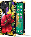 iPhone 14 Plus Case, Gold Chain Leopard Print Corner Back Cover Case 6.7 Inch