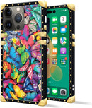 iPhone 14 Plus Case, Gold Chain Leopard Print Corner Back Cover Case 6.7 Inch