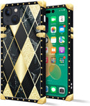 iPhone 14 Plus Case, Gold Chain Leopard Print Corner Back Cover Case 6.7 Inch
