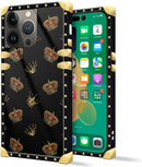 iPhone 14 Plus Case, Gold Chain Leopard Print Corner Back Cover Case 6.7 Inch