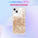 iPhone 14 Plus Case, iPhone 14 Plus Glitter Case Girly Bling Sparkle Soft TPU Case Gold Silver