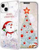 iPhone 14 Plus Case, iPhone 14 Plus Glitter Case Girly Bling Sparkle Soft TPU Case Gold Silver