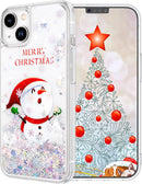 iPhone 14 Plus Case, iPhone 14 Plus Glitter Case Girly Bling Sparkle Soft TPU Case Gold Silver