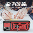 iPhone 14 Plus Case Slide Camera Cover Screen Protector Phone Cover Case - Red