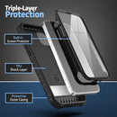 iPhone 14 Plus Case with Kickstand, Protective Built - in Screen Protector Metal Stand Phone Case