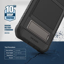 iPhone 14 Plus Case with Kickstand, Protective Built - in Screen Protector Metal Stand Phone Case