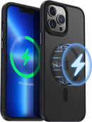 iPhone 14 Plus, Compatible Magsafe, Translucent Matte Ultimate Touch 6.7 inch, Black