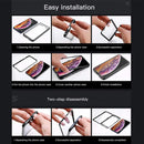 iPhone 14 Plus, Double Sided Clear Tempered Glass Phone Case Charger Case 5G 6.7'' Gold