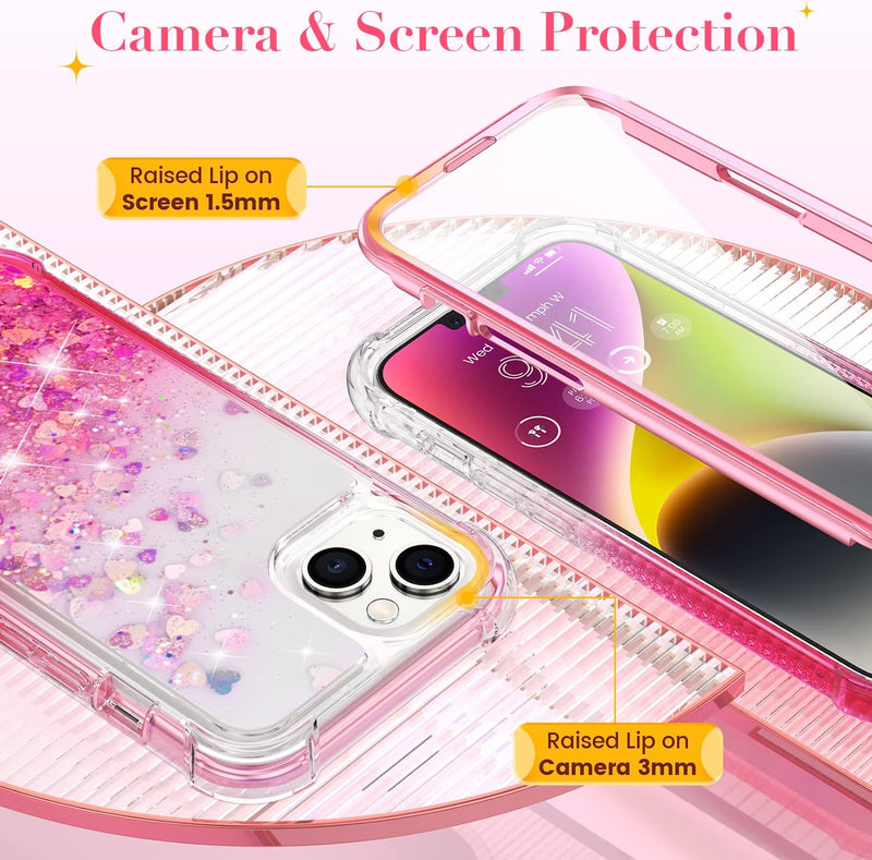 iPhone 14 Plus Glitter Case, Phone Case 6.7”, Gradient Pink - Gorilla Cases