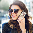 iPhone 14 Plus, Luxury Elegant Metal Decoration Corner Case Cover Red