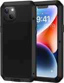 iPhone 14 Plus Metal Case, Heavy Duty Shockproof iPhone 14 Plus 6.7 inch, Black