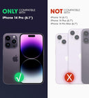 iPhone 14 Pro 6.1", Built - in Screen Protecto Rugged Case Black