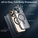 iPhone 14 Pro Case 2 Glass Screen Protector 2 Camera Lens Protector - Black