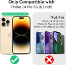 iPhone 14 Pro Case 2 Glass Screen Protector 2 Camera Lens Protector - Black