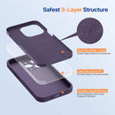 iPhone 14 Pro Case, 2 Pack Screen Protector, Camera Protection Purple