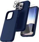 iPhone 14 Pro Case, 2 Pack Screen Protector Lens Protector Deep Purple