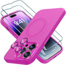 iPhone 14 Pro Case 2 Pack Tempered Glass Screen Protector Compatible Caramel