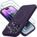 iPhone 14 Pro Case 2 Pack Tempered Glass Screen Protector Compatible Caramel