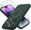 iPhone 14 Pro Case 2 Pack Tempered Glass Screen Protector Compatible Caramel