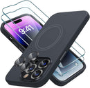 iPhone 14 Pro Case 2 Pack Tempered Glass Screen Protector Compatible Caramel