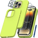 iPhone 14 Pro Case, 2 Pcs Screen Protector Protector Phone Case Yellow