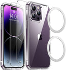 iPhone 14 Pro Case 6.1”, 2X Screen Protector Case Designed Purple