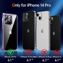 iPhone 14 Pro Case 6.1”, 2X Screen Protector Case Designed Purple