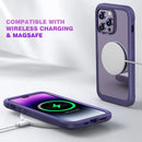 iPhone 14 Pro Case 6.1’’, Full Body Rugged Protective Case+2 Pack Camera Bumper Case Royal Purple