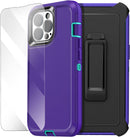 iPhone 14 Pro Case (6.1") Glass Protector Military Grade Tough Durable Cover