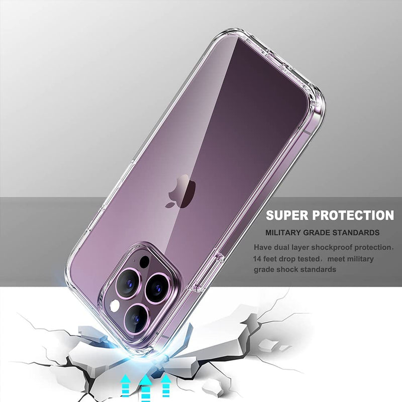 iPhone 14 Pro Case 6.1 Inch, 2 x Tempered Glass Screen Protector Protective Cover - Gorilla Cases