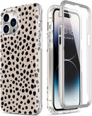 iPhone 14 Pro Case Built - in Screen Protector,Military Grade Rugged Cover Purple Marble