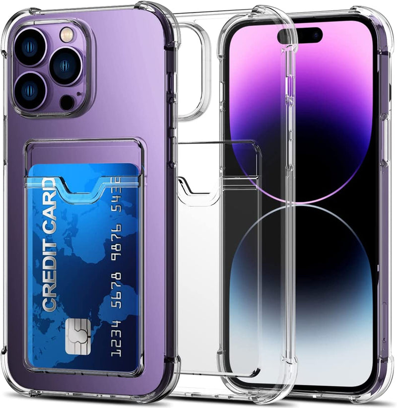 iPhone 14 Pro Case, Casevasn Back Card Holder Slot Wallet Cover Protective Clear Case - Gorilla Cases