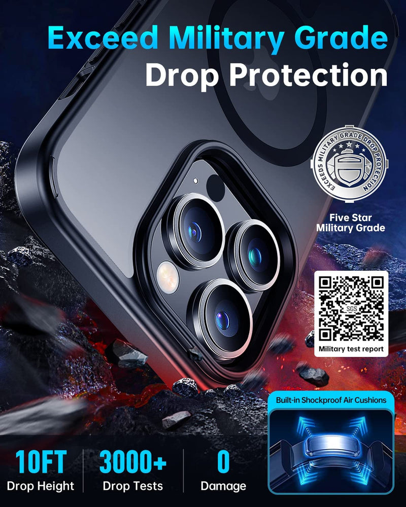 iPhone 14 Pro Case Compatible MagSafe, Translucent Matte Black - Gorilla Cases