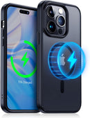 iPhone 14 Pro Case Compatible MagSafe, Translucent Matte Black