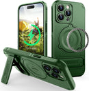 iPhone 14 pro Case Compatible MagSafe Wireless Charger Camera Case, 6.7 inch - Green