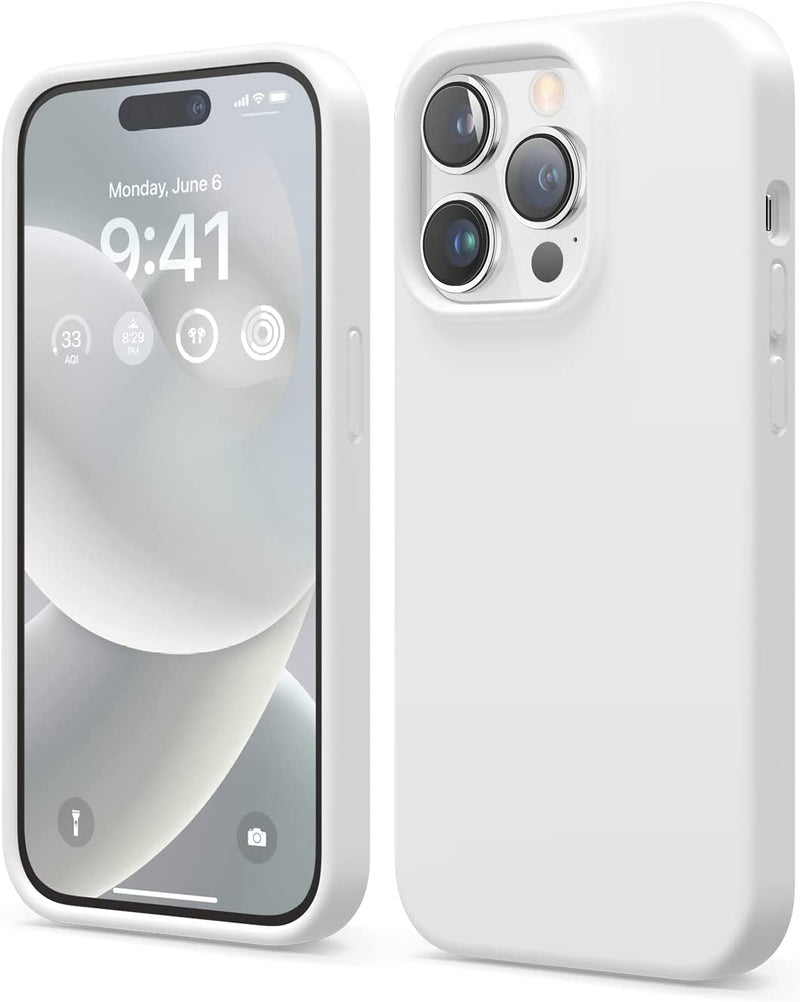 iPhone 14 Pro Case Liquid Silicone Case, Full Body Protective Cover Stone - Gorilla Cases