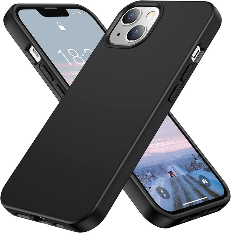 iPhone 14 Pro Case Liquid Silicone Drop Rubber Phone Case Black - Gorilla Cases
