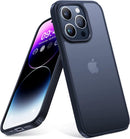 iPhone 14 Pro Case, Military Drop Protection Snug Touch Translucent Matte Hard PC Slim Protective Case Black