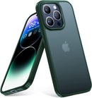iPhone 14 Pro Case, Military Drop Protection Snug Touch Translucent Matte Hard PC Slim Protective Case Black