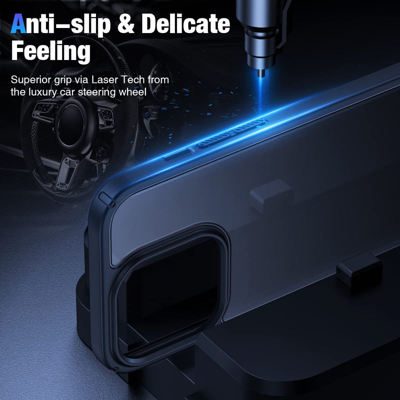 iPhone 14 Pro Case, Military Drop Protection Snug Touch Translucent Matte Hard PC Slim Protective Case Black - Gorilla Cases