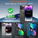 iPhone 14 Pro Case, Protector Camera Lens Protector Phone Case - Black