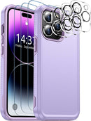 iPhone 14 Pro Case, Protector Camera Lens Protector Phone Case - Black