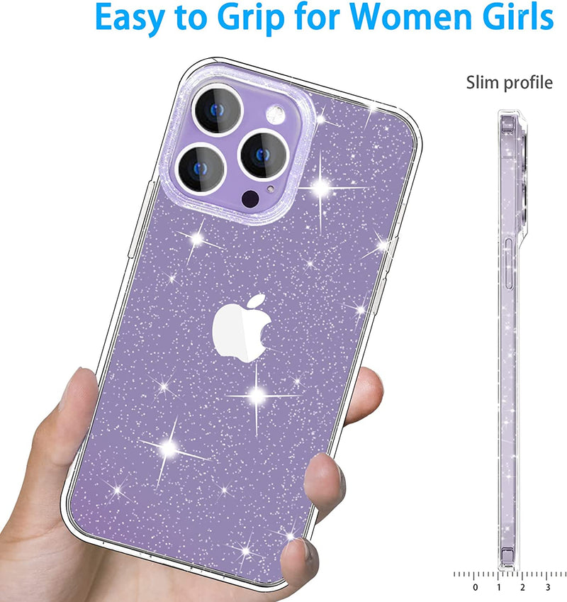iPhone 14 Pro Case, Women Girls Cute Slim Bling Sparkly Phone Case - Gorilla Cases